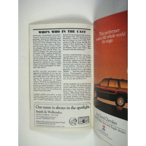 Whoop Dee Doo! Playbill October 1993 Crabtree David Lowenstein Skobel Tulin - Picture 5 of 7